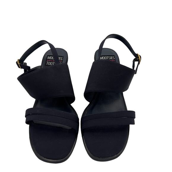 Mootsies Tootsies women's size 9 black block heeled sandals S0302 - Picture 3 of 10
